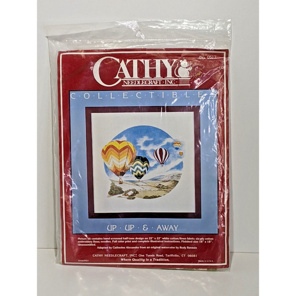 Cathy NeedleCraft Kit Collectibles UP UP & AWAY #0517 Sealed - Picture 5 of 5